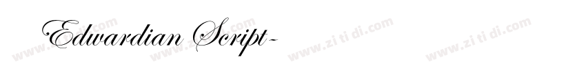 西文花体Edwardian Script字体转换 西文花体Edwardian Script字体转换